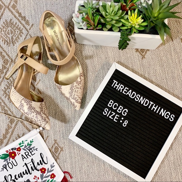 BCBGeneration Shoes - BCBG Snake Print Heels